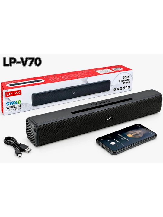 Беспроводной саундбар LP-V70, 360° Surround Sound с подставкой для телефона - 