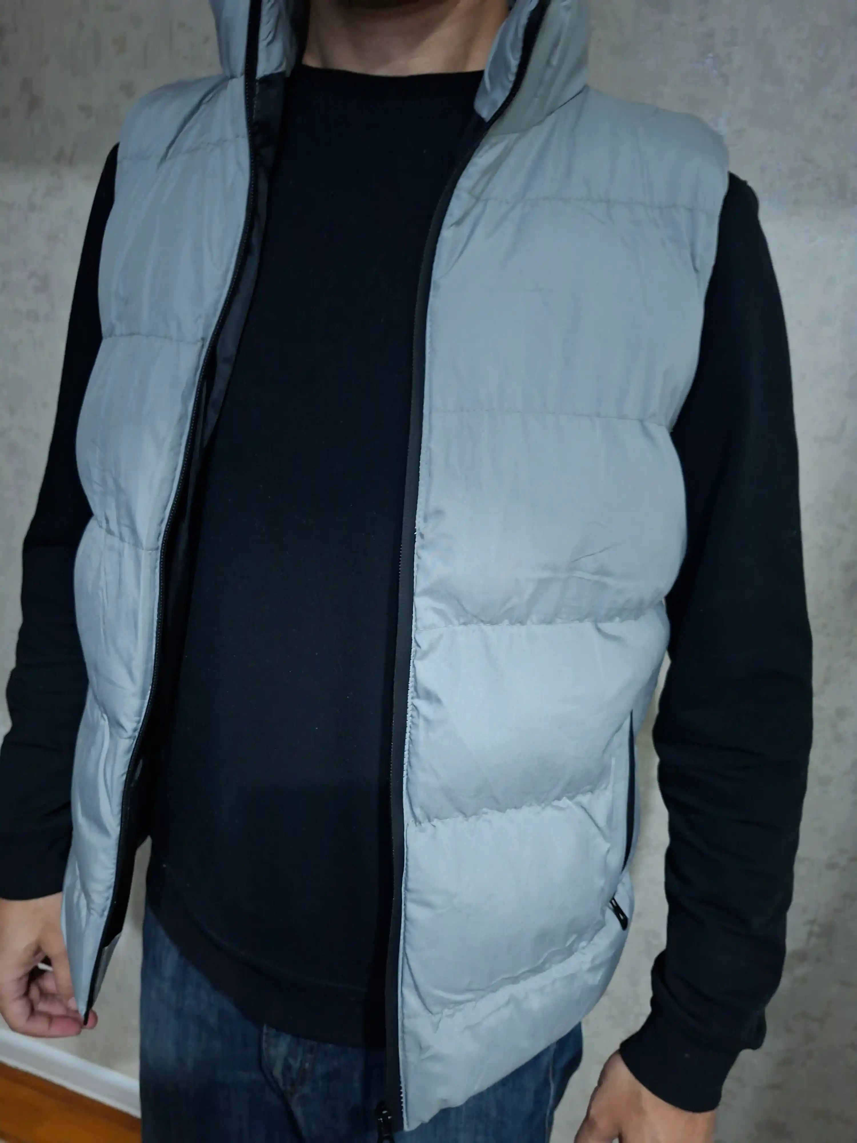 Erkaklar va ayollar uchun issiq jiletka — tikilgan bezrukavka, razmer S,M,L,XL,2XL,3XL