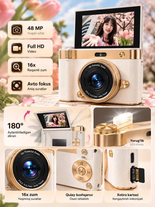 M9 Digital Camera — Mini Raqamli Fotoapparat - 
