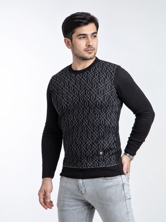 Свитер мужской, джемпер трикотажный с круглым вырезом, осенний, M L XL XXL