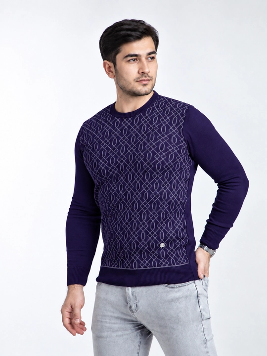 Свитер мужской, джемпер трикотажный с круглым вырезом, осенний, M L XL XXL