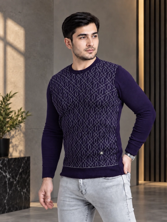 Свитер мужской, джемпер трикотажный с круглым вырезом, осенний, M L XL XXL