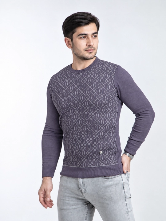 Свитер мужской, джемпер трикотажный с круглым вырезом, осенний, M L XL XXL