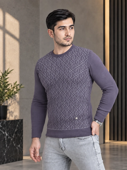 Свитер мужской, джемпер трикотажный с круглым вырезом, осенний, M L XL XXL