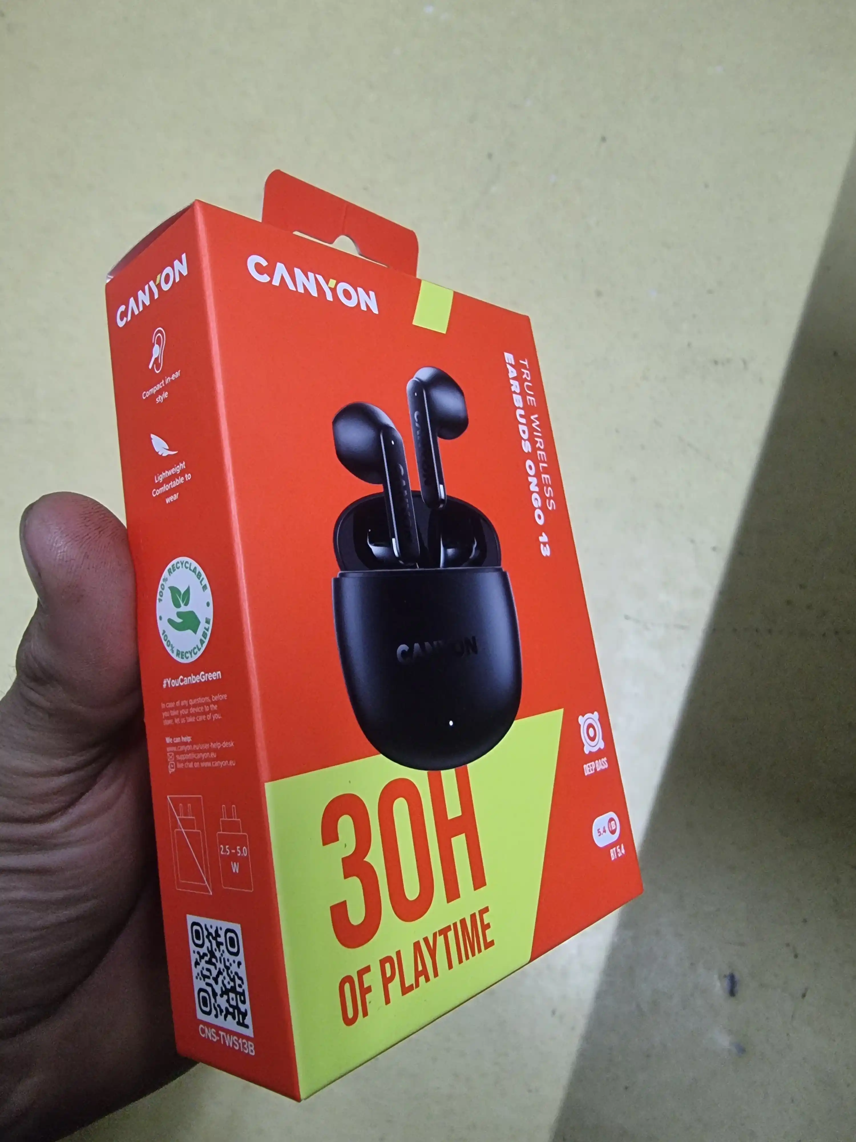 Наушники беспроводные CANYON OnGo 13