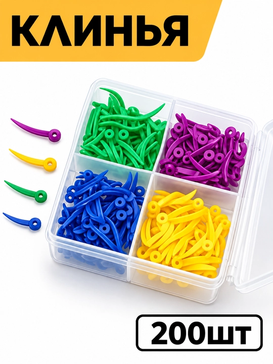 Klinlar plastik, anatomik, Matrica uchun  ponalar, 200 dona - 