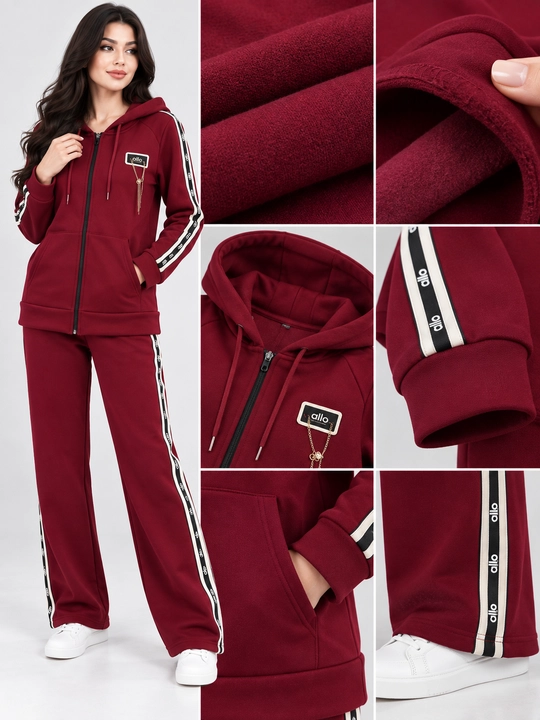 Ayollar uchun qalin nachosli sport kostyumi, kapyushonli, zamokli, standart 48–50