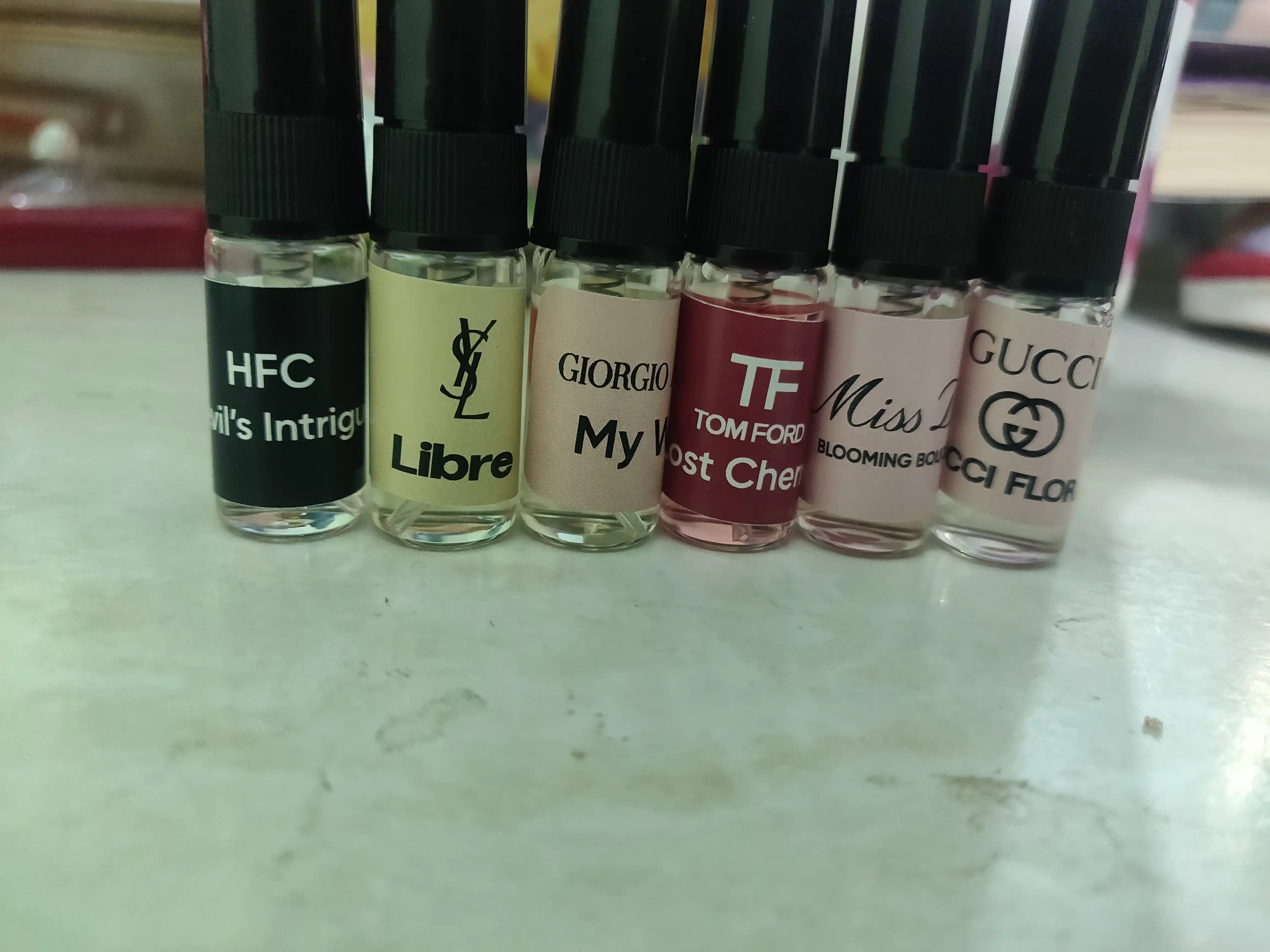 Набор духов для женщин 5 в 1 Libre Lost Cherry Gucci Flora Miss Dior Devil's Intrigue 