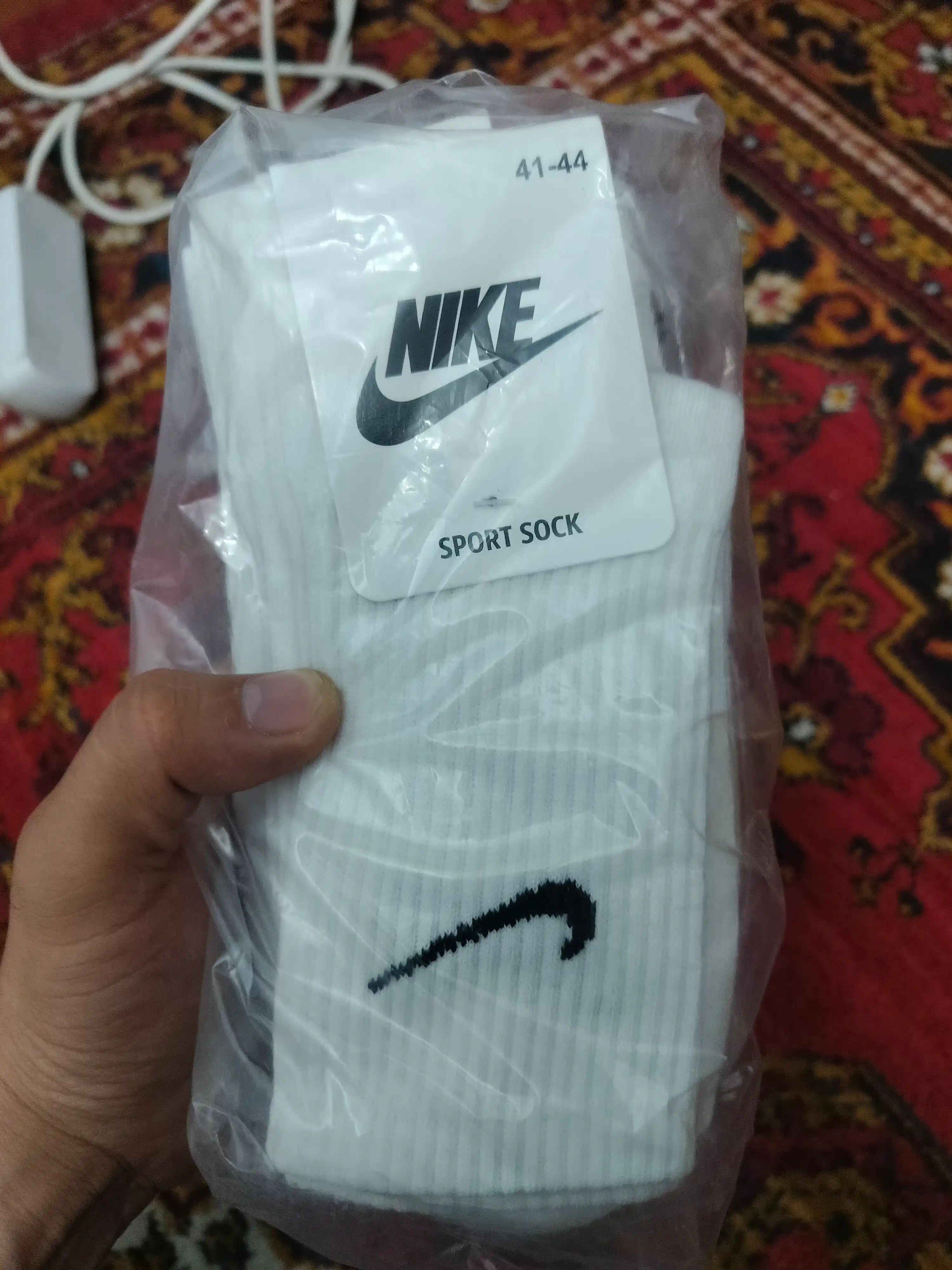 Erkaklar va ayollar sport paypog‘i, uzun paypoq paxtali, Nike paypoq, oq va qora paypoq