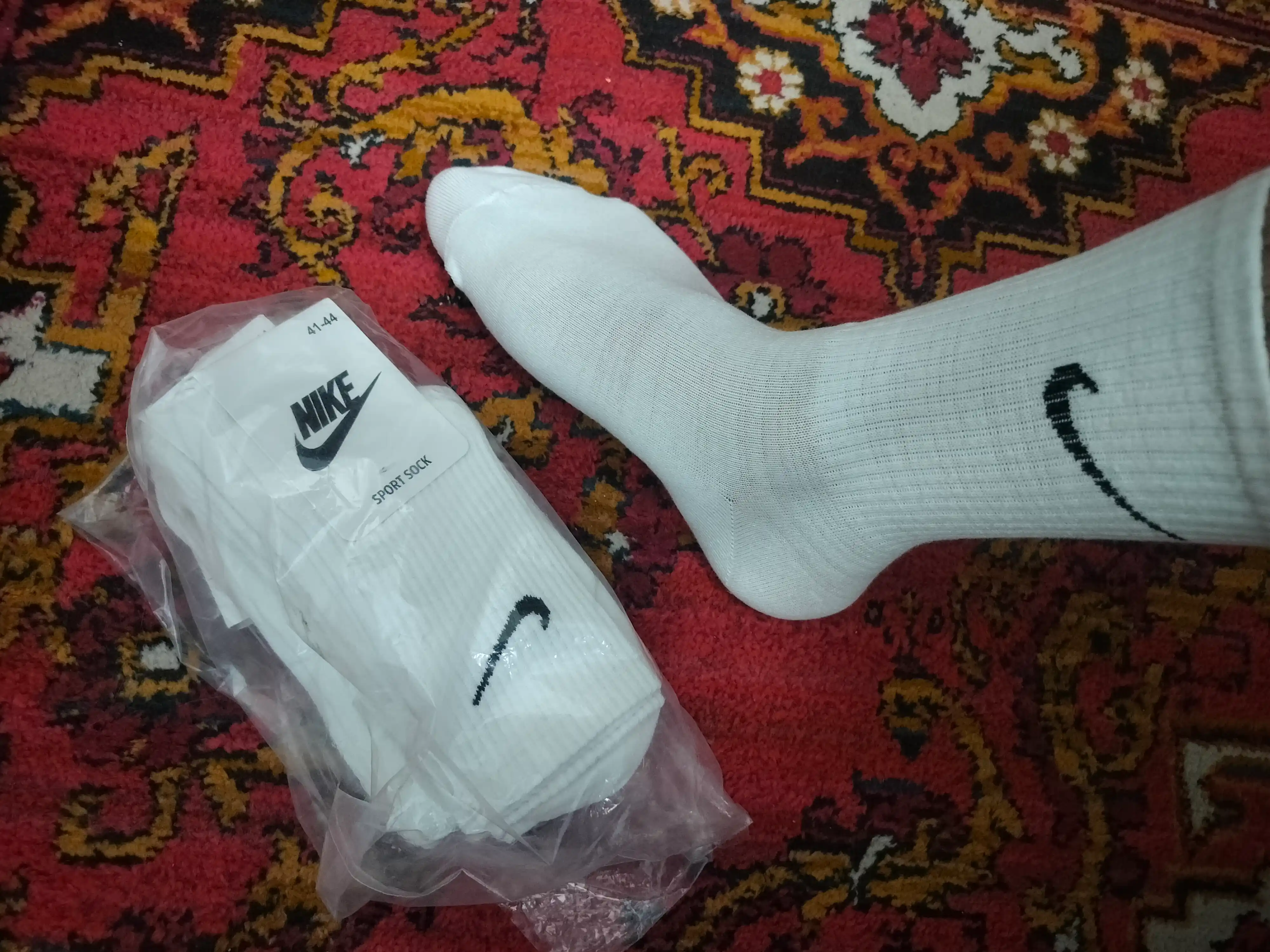 Erkaklar va ayollar sport paypog‘i, uzun paypoq paxtali, Nike paypoq, oq va qora paypoq