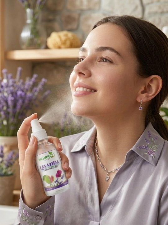 Mehrigiyo Lavanda Aroma-Life tabiiy gidrolat sprey, yuz va badan uchun tonik, 100 ml