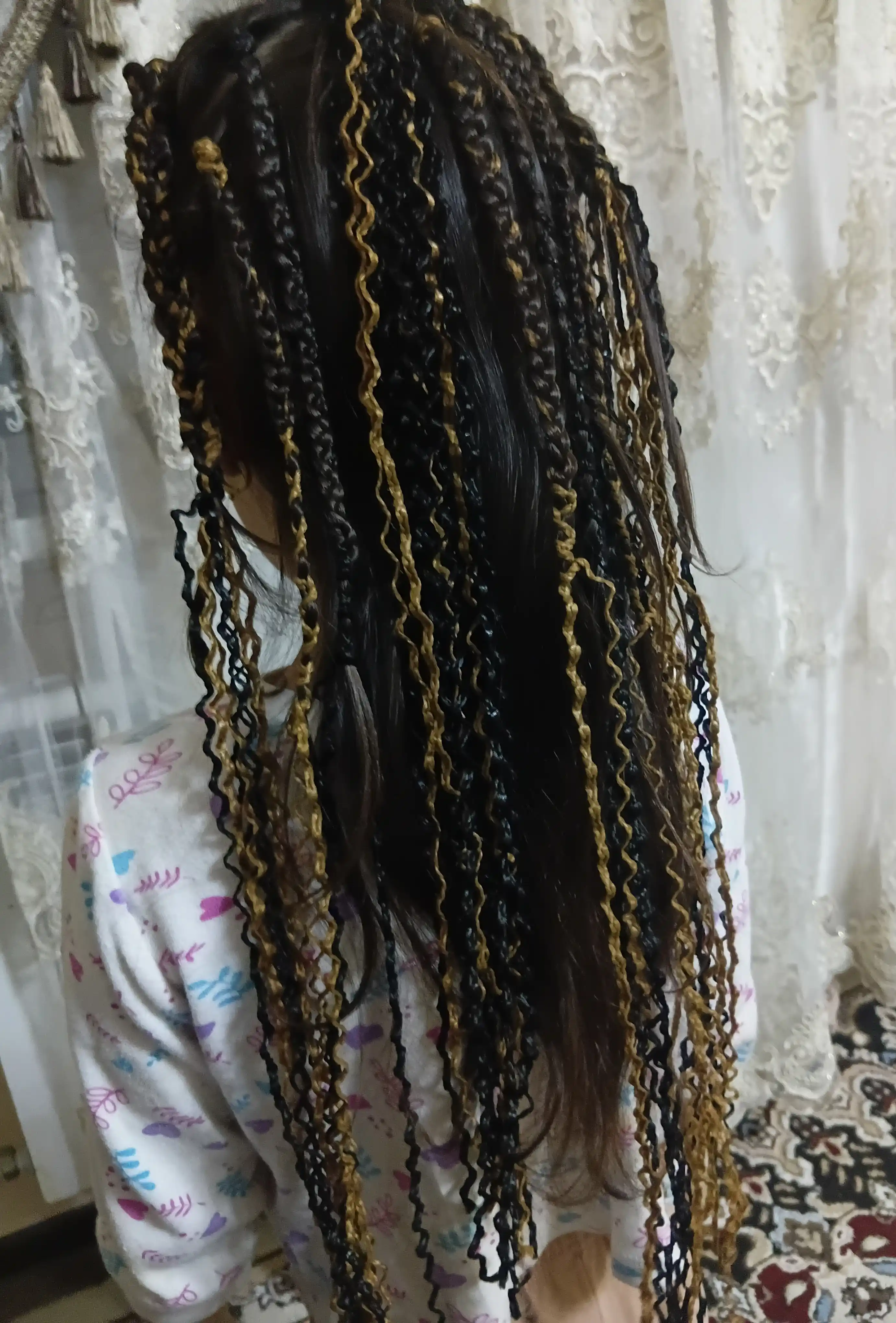 Makaron ipli Braid soch to'plami zizi gafri ipli soch 55-60 tagacha+MAXSUS SOʻVGʻASI BILAN