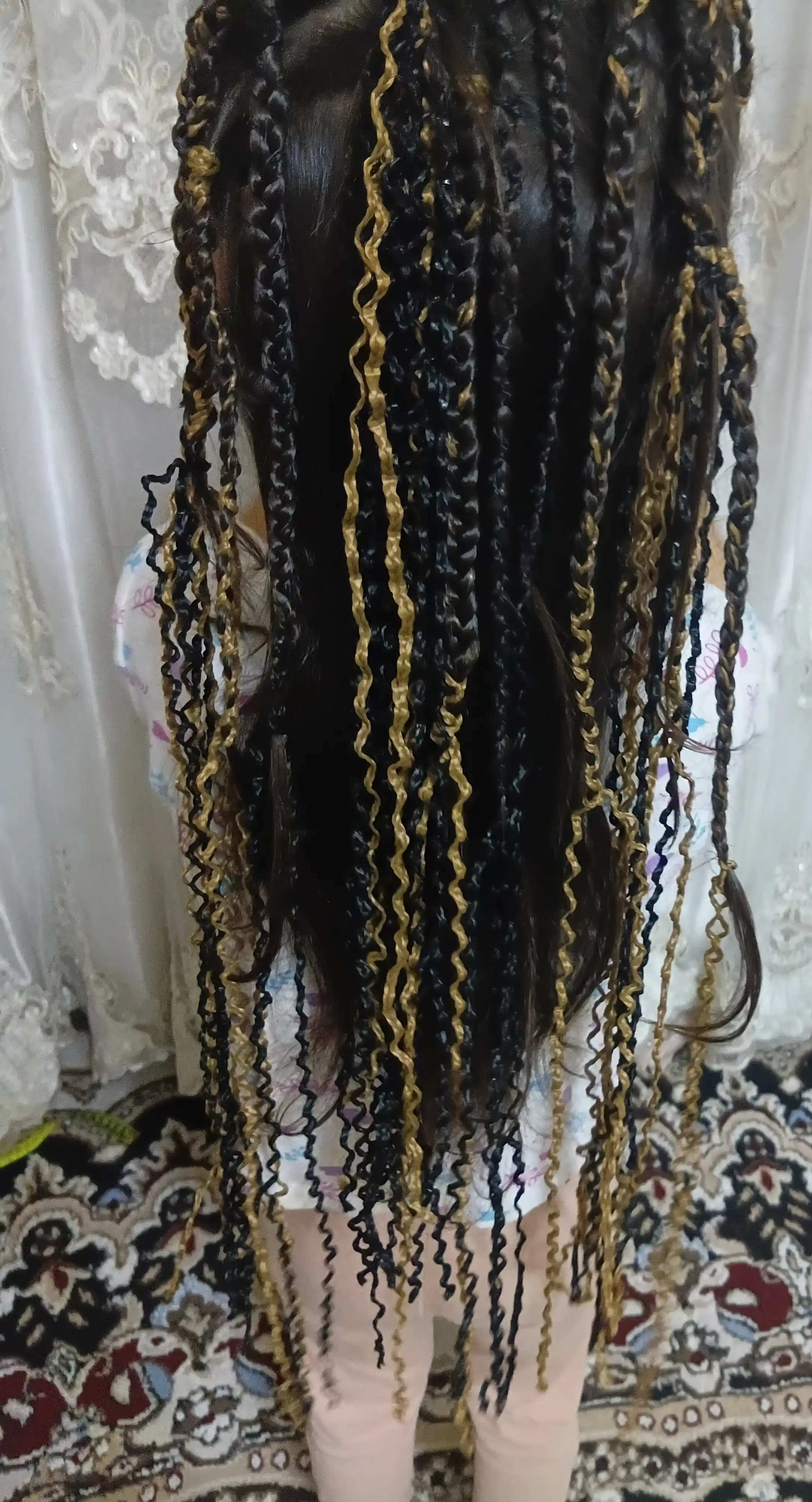 Makaron ipli Braid soch to'plami zizi gafri ipli soch 55-60 tagacha+MAXSUS SOʻVGʻASI BILAN