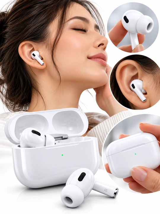 Simsiz quloqchin Pro 2, Bluetooth, zaryadlash qutisi bilan, oq rang