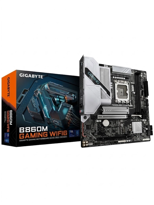 Ona plata GIGABYTE B860M GAMING WIFI6, LGA 1851, DDR5, PCIe 5.0, Wi-Fi 6, mATX, oyin uchun