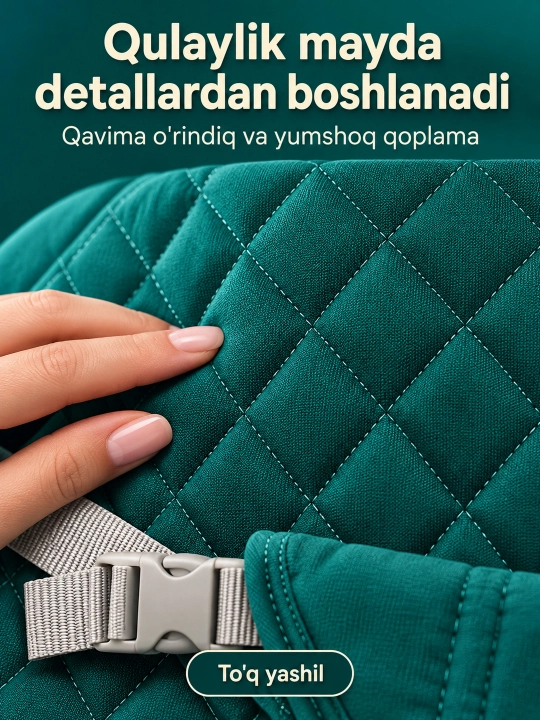 Musiqa, yorug‘lik va o‘yinchoq yoyi bilan yangi tug‘ilgan chaqaloq uchun tebranma o‘rindiq