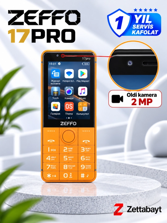Смартфон Zeffo 17 Pro, Android, Play Market, Telegram, Instagram, YouTube, сенсорный