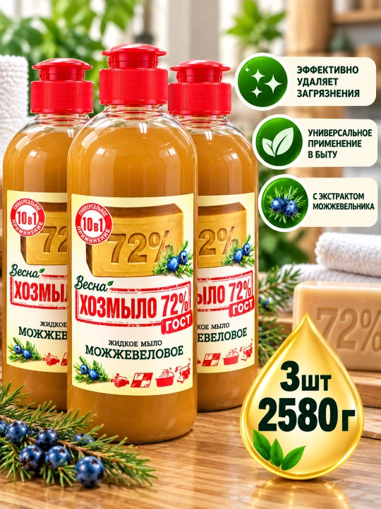 Xo‘jalik suyuq sovuni 72%, 860 g - 