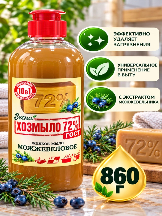 Xo‘jalik suyuq sovuni 72%, 860 g