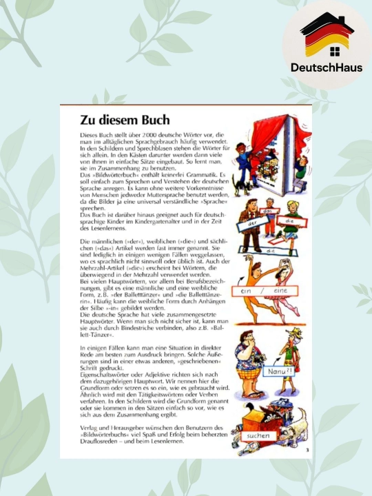 Nemis tili illyustratsiyali lug'at, Bildwörterbuch Deutsch, 2000 so'z va iboralar