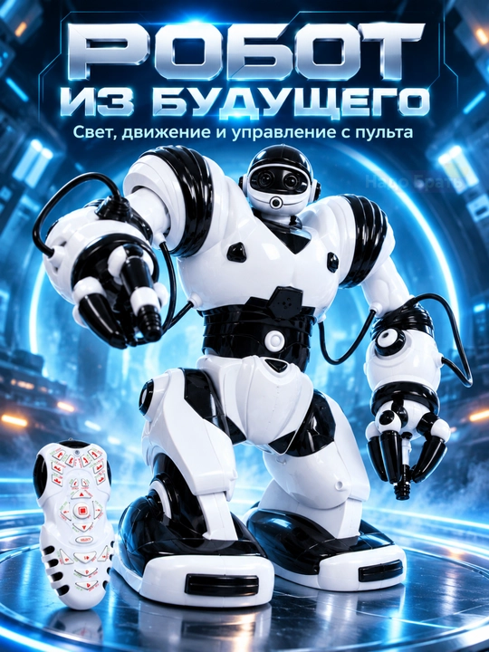 Interaktiv robot Calvin 28091, pultli, 67 funksiya, raqs, kung-fu, ovoz va chiroq - 