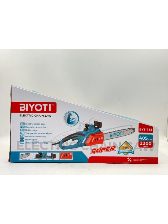 BIYOTI BYT-718 elektr zanjirli arra, 2200 Vt, 40,5 sm shina, avtomatik moylash