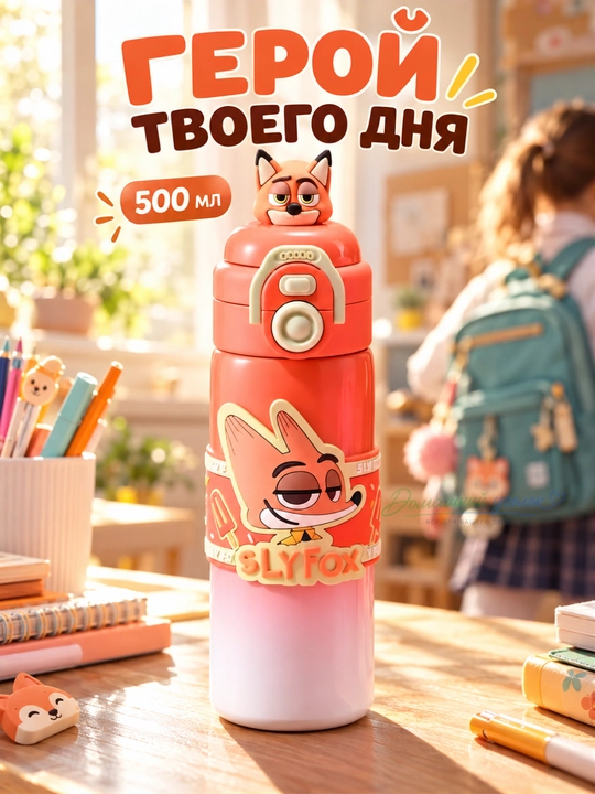 Термос «Зверополис» Slyfox Ник Уайлд, 500 мл - 