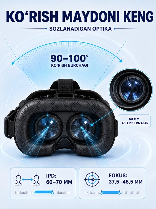 Virtual ko'zoynaklar VR Shinecon, virtual reallik vr shinecon