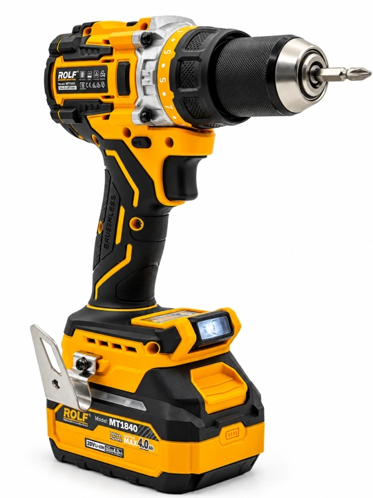 ROLF TOP-5048 akkumulyatorli drel-shurupburagich, 120 Nm, 20 V, cho‘tkasiz, 2 akkumulyator