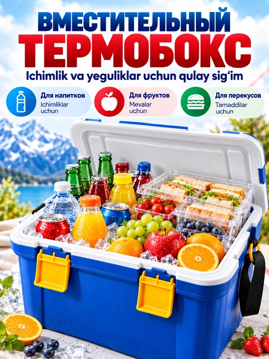 Termobox izotermik konteyner ichimlik va yeguliklar uchun - 