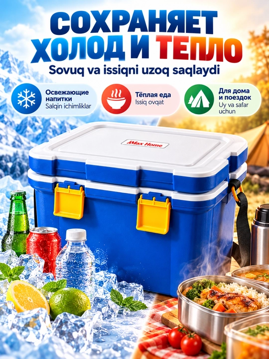 Termobox izotermik konteyner ichimlik va yeguliklar uchun