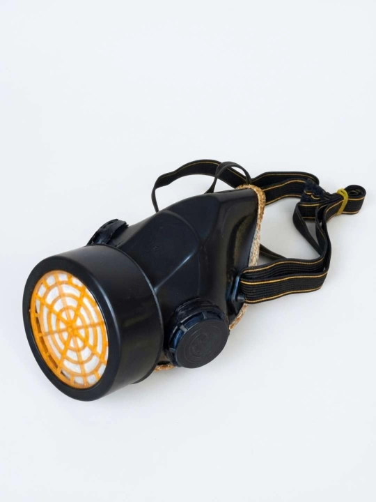 NP 305 nafas olish a’zolarini himoya qiluvchi respirator, yarim niqob, qora rang, sariq filtr (1 ta filtr)