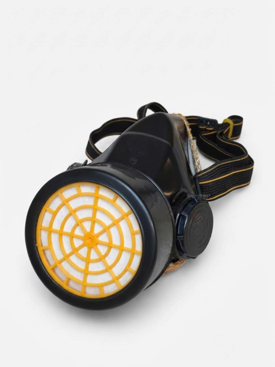 NP 305 nafas olish a’zolarini himoya qiluvchi respirator, yarim niqob, qora rang, sariq filtr (1 ta filtr)