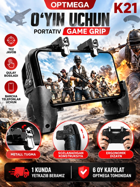 Triggerlar PUBG, Free Fire, Standoff o'yinlari uchun + Qo'lqop sovg'a - 