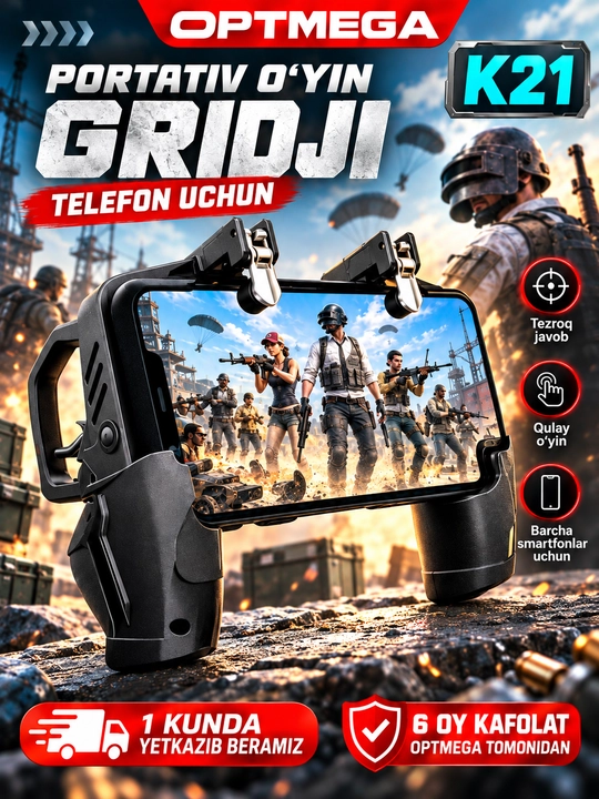 Triggerlar PUBG, Free Fire, Standoff o'yinlari uchun + Qo'lqop sovg'a - 