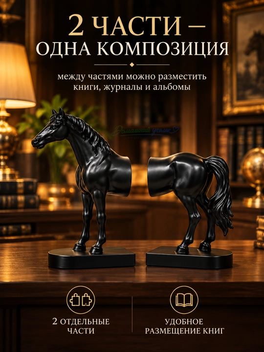 Подставка для книг "Лошадь" (2 части)