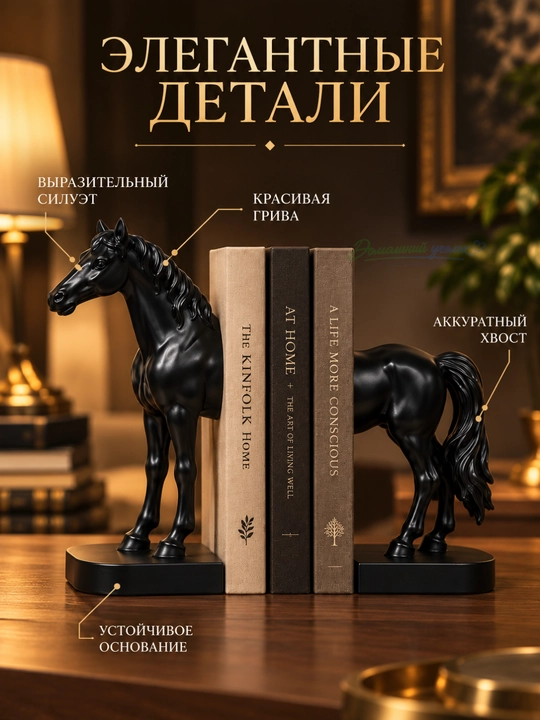 Подставка для книг "Лошадь" (2 части)