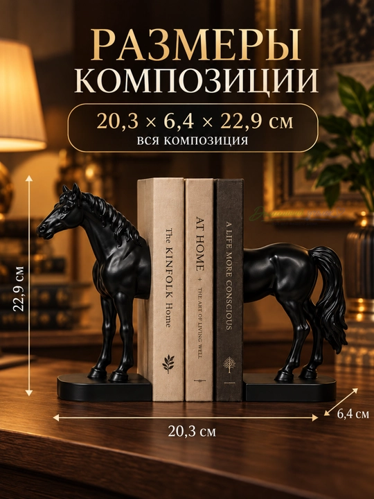 Подставка для книг "Лошадь" (2 части)