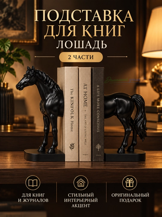 Подставка для книг "Лошадь" (2 части) - 