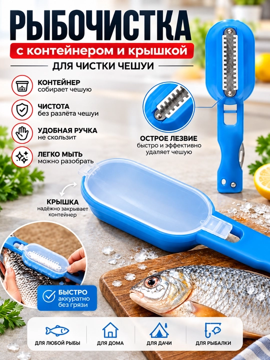 Baliq tangalarini olib tashlash uchun pichoq, tozalovchi - 