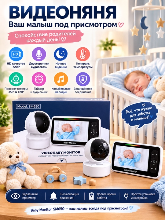 Video Baby Monitor — chaqalog'ingizni doimo nazorat qilish uchun qulay - 