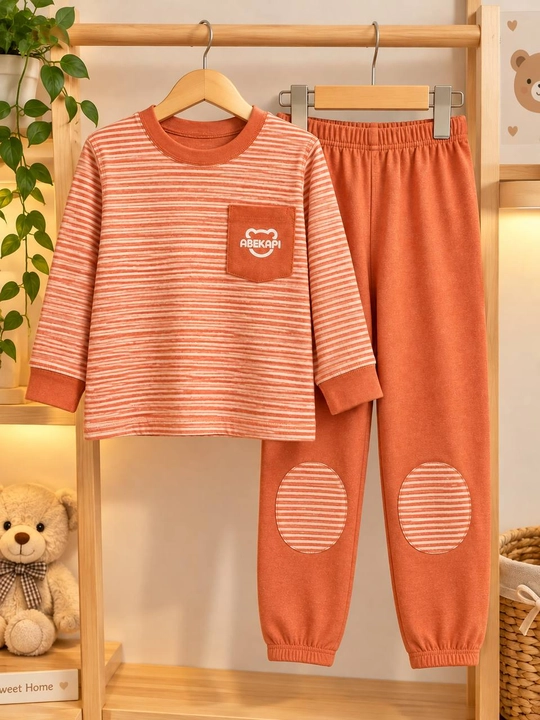 O‘g‘il va qiz bolalar uchun pijama, uy, bolalar bog‘chasi uchun, yumshoq kashmiri, 100% paxta