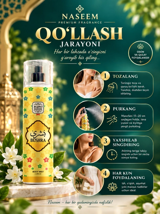 Спрей для тела Lamsa Naseem Body Mist 250 мл