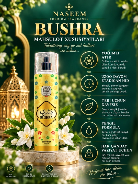 Спрей для тела Lamsa Naseem Body Mist 250 мл