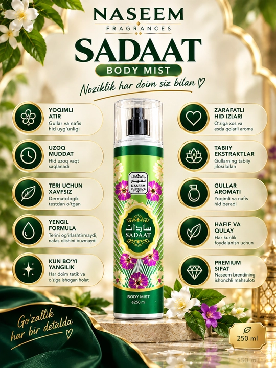Спрей для тела Lamsa Naseem Body Mist 250 мл