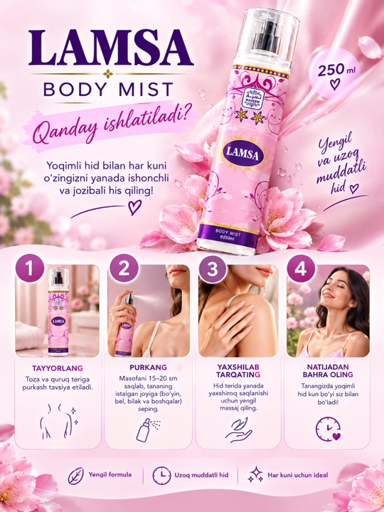 Спрей для тела Lamsa Naseem Body Mist 250 мл