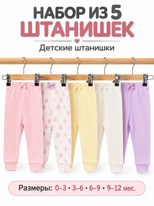 Набор детских штанишек Elan Kids, 5 шт - 