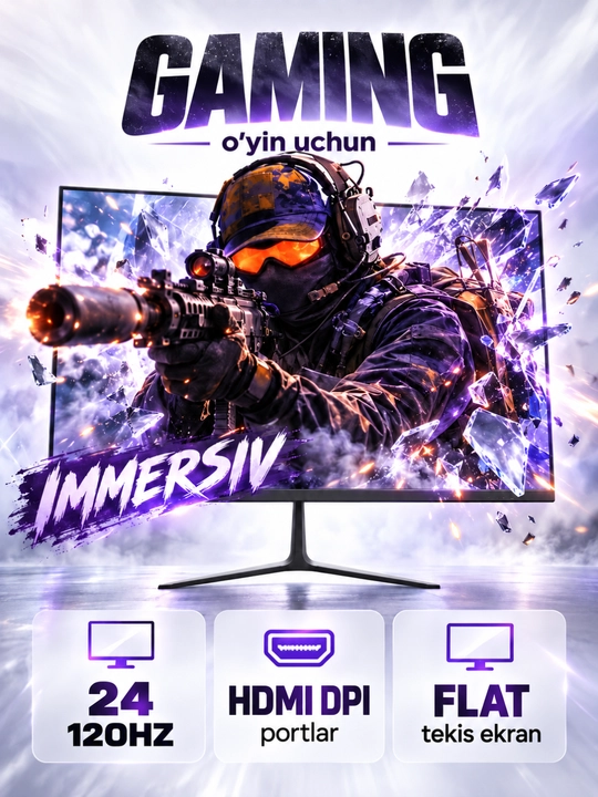 Ekran MATRIX 19/22/24/27/32 dyuym, IPS Full HD, ofis va o‘yinlar uchun - 