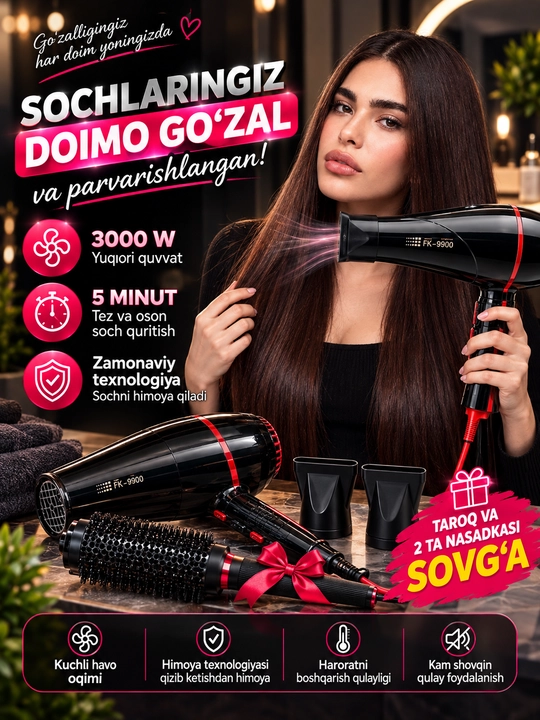 FA-KANG ION FEN. PROFESSIONAL QURITISH VA TURMAK.MAXSUS SOVGʻA🎁UKLADKA TAROQ+2TA NASADKA