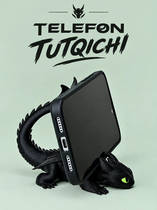 Подставка для телефона, 3D дракон